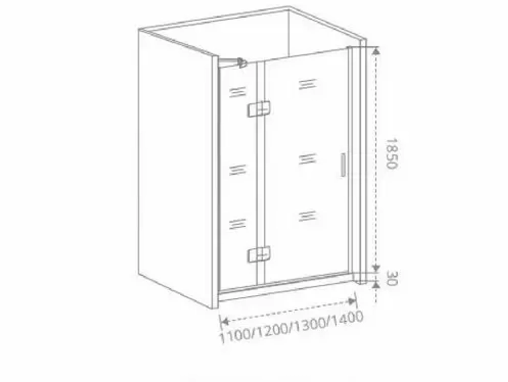 Душевая дверь в нишу Bas Saturn WTW 110*185 R