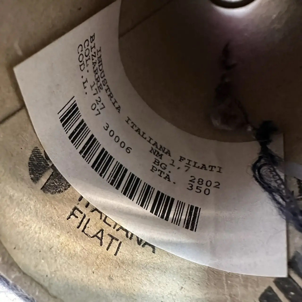 BIZARRE - Industria Italiano Filati; 48% вискоза, 52% п/а; нить фактурная с утолщениями; 170м/100гр; col. 1727, цвет: темно-синий; S717