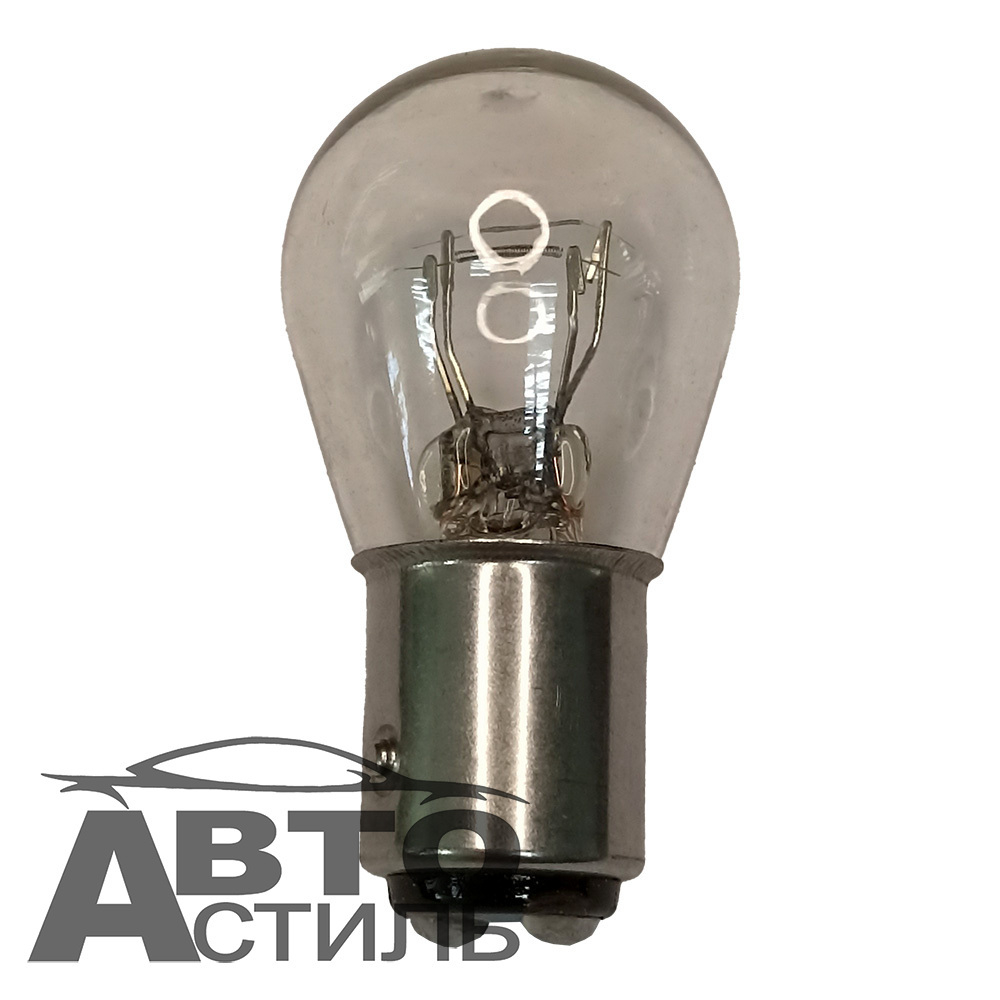 Автолампа  Р 12-21+4 (P21/4W) в стопы 2-х конт (смещ штифт) РarusAuto 12526/10