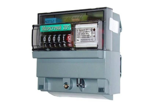 Счетчик Меркурий 201.6 10-80А открытая установка 1 фазный 1 тарифный (50700)