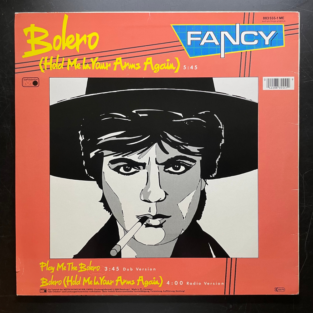 Fancy ‎– Bolero (Германия 1985г.) 12", 45 RPM