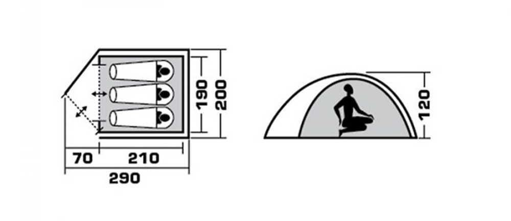 Палатка Jungle Camp Alaska 3 камуфляж [70858]