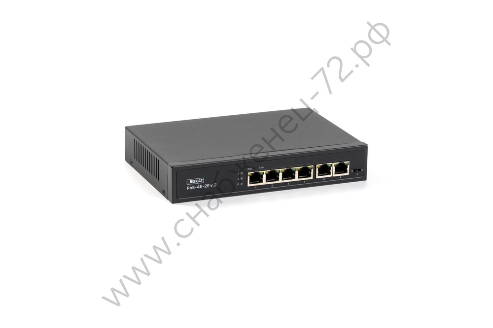 SKAT PoE-4E-2E v.2 коммутатор PoE Plus, мощность 65Вт, порты: 4-Ethernet, 2-Uplink