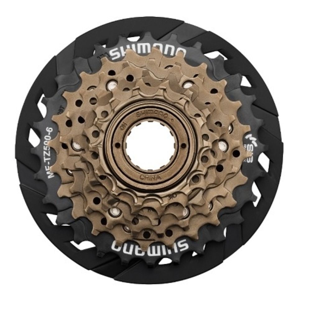 Трещотка MF-TZ500-CP SHIMANO 6 скоростей, 14-28 зубьев, с защитой цепи