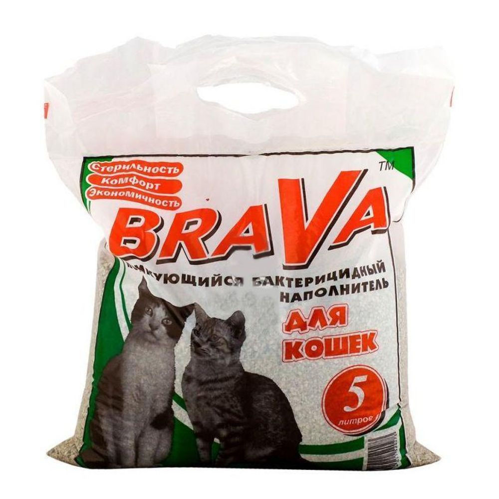 Комкующийся наполнитель BraVa для кошачьего туалета, 5 л