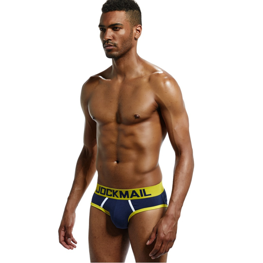Мужские трусы брифы темно-синие JOCKMAIL JM2048-16