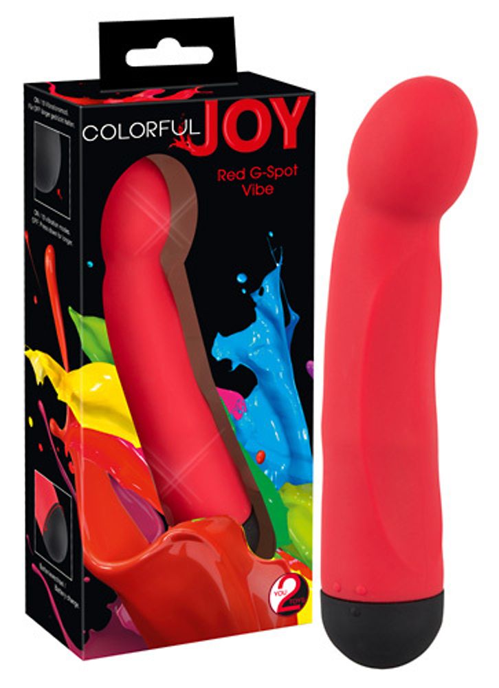 Вибратор для G-точки Joy Colorful красный