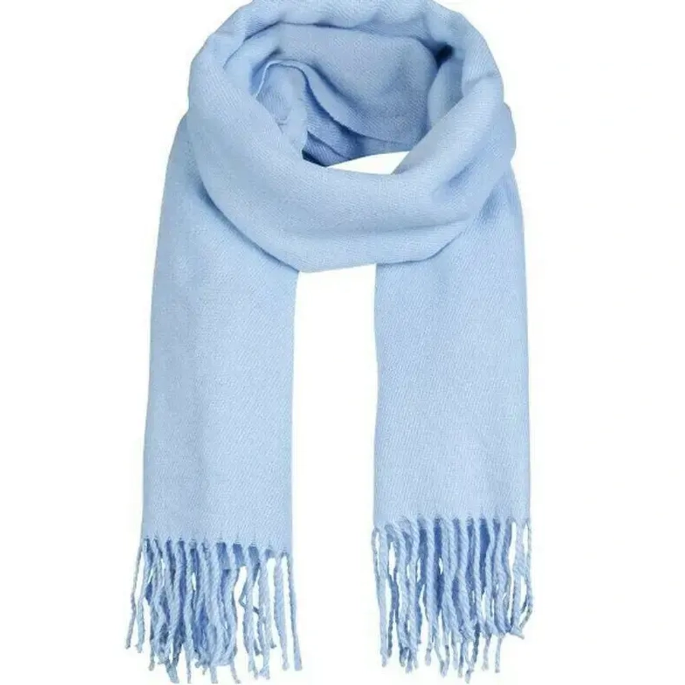 Палантин - шарф «ZIMA», однотонный, цвет светло голубой, 180*70см (200гр)