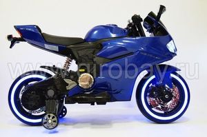 Детский электромотоцикл River Toys A001AA синий