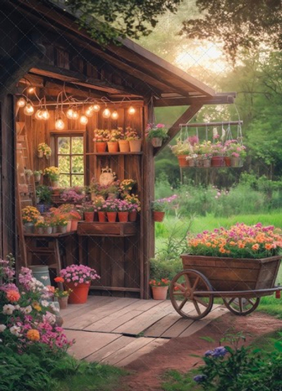 Домик садовника №3 - фон неопреновый