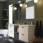 Комбинация для ванной - IKEA ENHET, 164х43х65 см, белый/антрацит, ЭНХЕТ ИКЕА