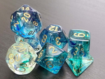 Chessex 7-dice set Festive - Nebula Oceanic/Gold Luminary