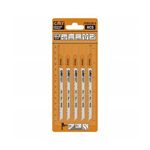 Пилки лобзиковые (дерево/чистовой рез) комплект из 5шт CMT JT101D-5