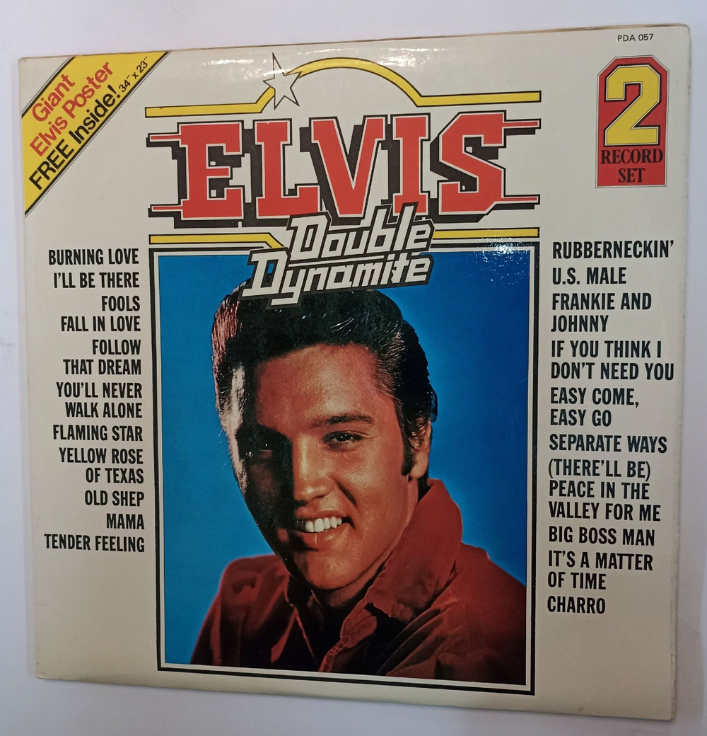 Винтажная виниловая пластинка Elvis Presley Double Dynamite 2LP (UK 1975)