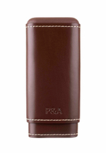 Чехол P&A на 3 сигары Черчилль, натуральная кожа и кедр, T1067-Brown
