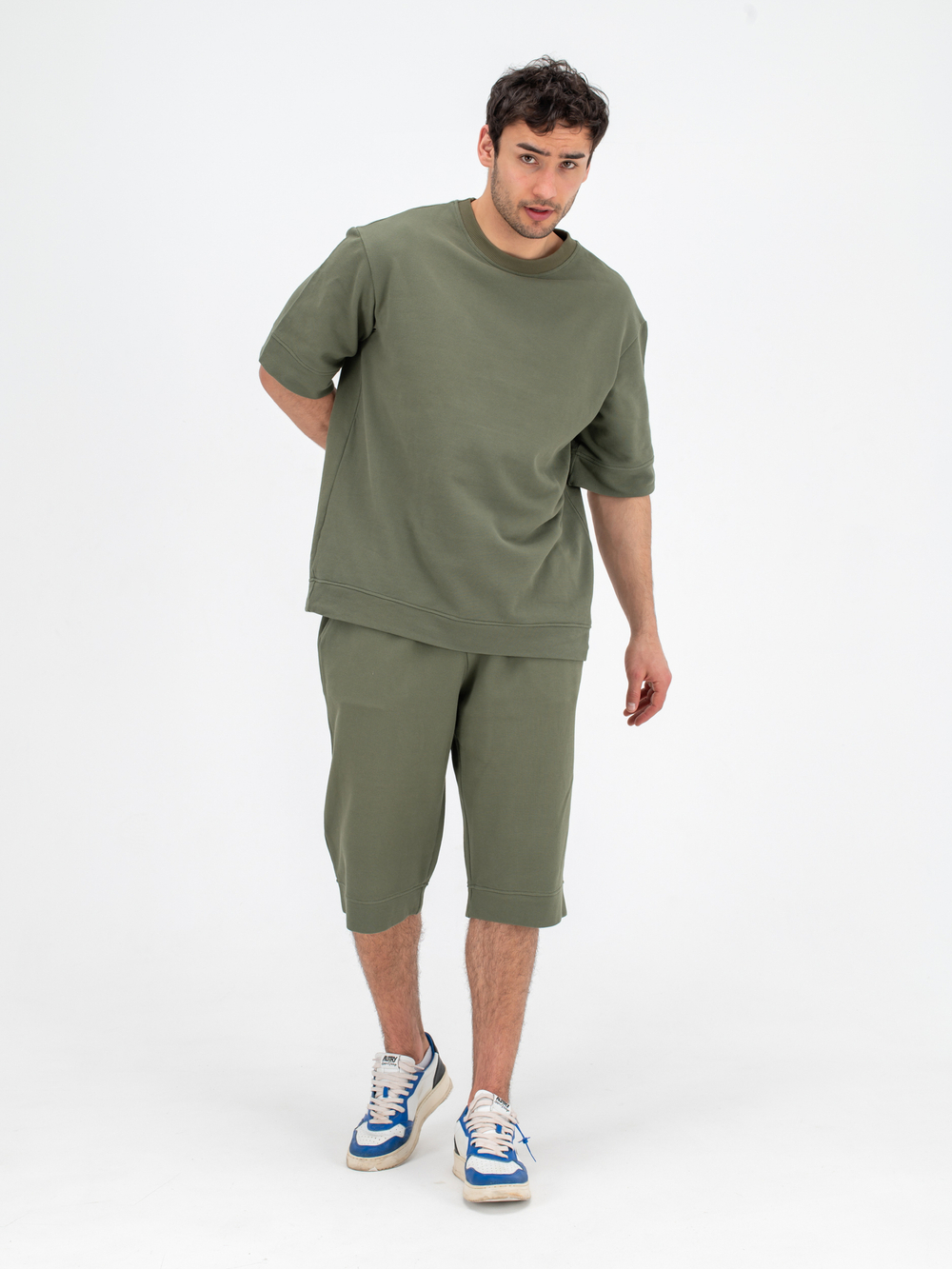 Костюм хлопковый с шортами. Хаки