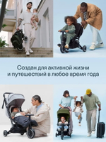 Трехколесный складной велосипед-коляска Smartrike Traveler Everest white