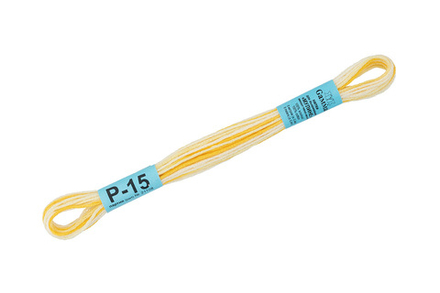 Нитки для вышивания "Gamma" мулине, Р-15 меланж, 100% хлопок, 8 м