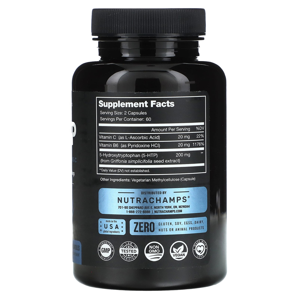 NutraChamps, 5-HTP, 120 растительных капсул