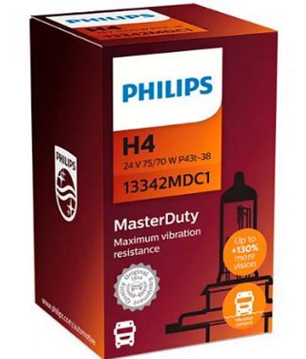 Автолампа H4 24V- 75/70W Philips (P43t) Master Duty #13342MDC1 ORIGINAL