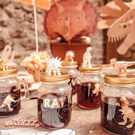 Наклейки золотые "Дино раскопки" 12 шт.