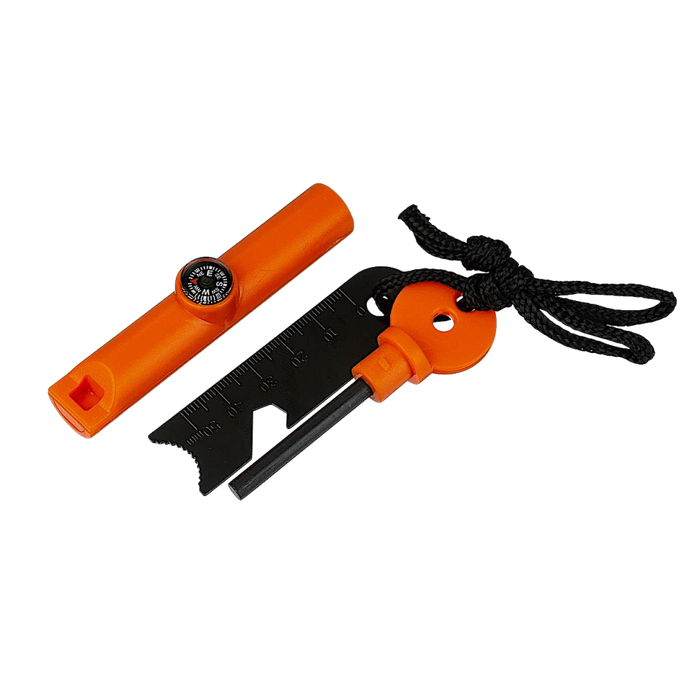 Огниво PR-23508-9 + шнурок, кресало, компас и свисток