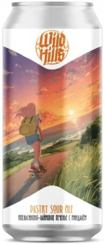 Пиво Уайлд Хиллс Апельсиново-лаймовое печенье с миндалем / Wild Hills Orange-Lime Cookies with Almonds 0.45 - банка