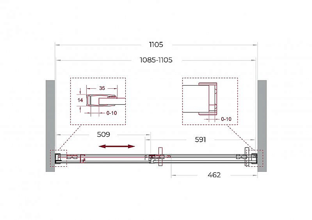 Душевая дверь BelBagno SOFT_CLOSE-1-BF-1-110-C-Cr 110 стекло прозрачное/профиль хром