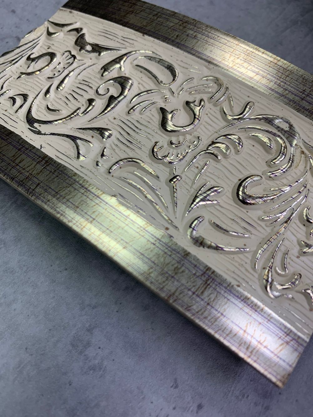 Белое золото "Богемия" (7см) декоративная планка (бленда)