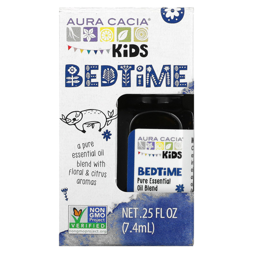 Aura Cacia, Kids, смесь чистых эфирных масел, перед сном, 7,4 мл (0,25 жидк. унц.)