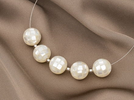 Бусина "Шар" 12,4мм, перламутр