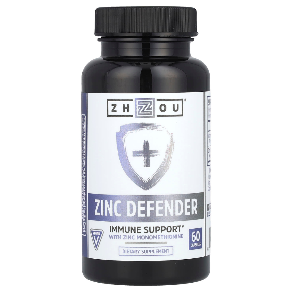 Zhou Nutrition, Zinc Defender, 60 капсул