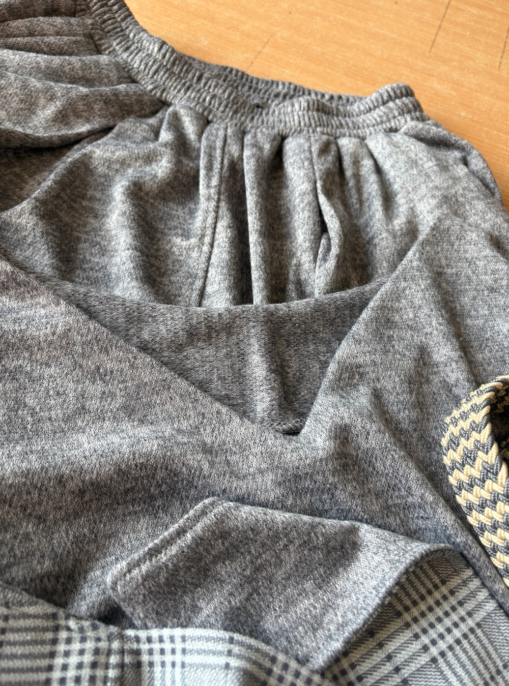 Палаццо + лонг+ кушак / меланж серый