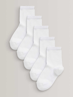 Носки хлопковые школьные для девочки Next A64-391, 5 шт., Белый