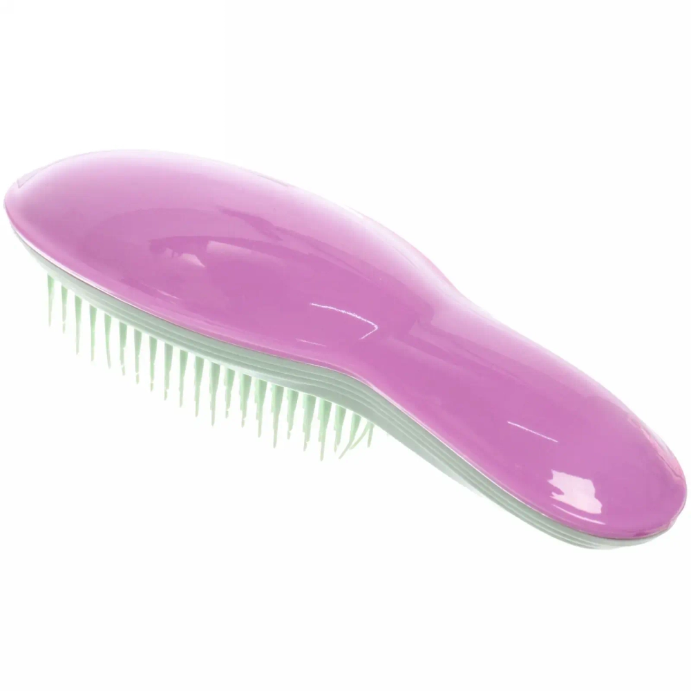 Расческа массажная компактная «Manhattan style», цвет сиреневый/мятный, 20,5*7,5см