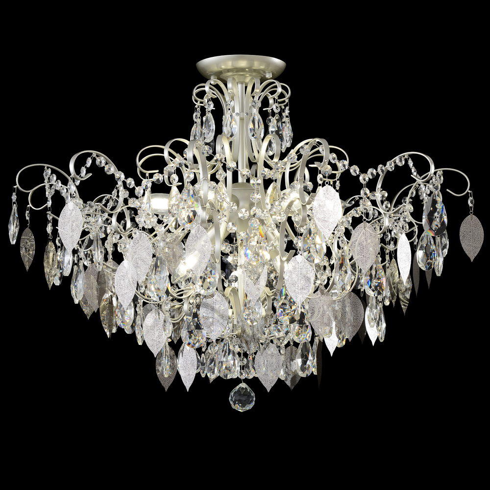 Светильник потолочный Crystal Lux ESMIRALDA PL9 SILVER