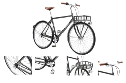 Велосипед Urban Classic M(Al 6061,колесо700с,пер/зад покр35C,3 планетар. скорости, тормаза:U-Brake,зад ножной, ремен. передача,рост до 190см, серый) Forsage-вело FB28005(550)(buh25743)