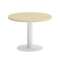First Стол журнальный круглый KSJ-1 Клен/Металл Белый 600*600*450