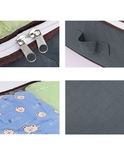 Короб 2 шт для хранения с крышкой на молнии 60х43х35см (201518408-2-xD07)