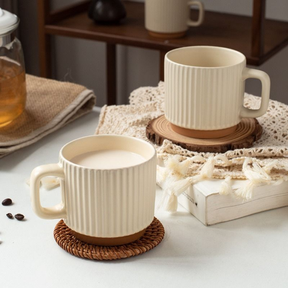 Набор чашек для чая и кофе 2 шт. 260 мл. из керамики