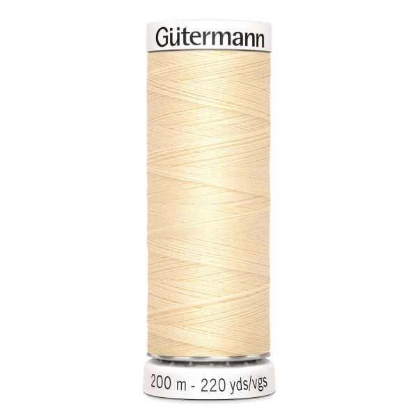 Нитки универсальные Gutermann Sew-all 100 (200 метров), 5 кат. | 610 св.кремово-желтый