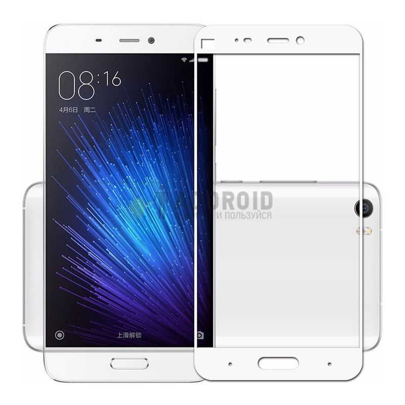 Защитное стекло Xiaomi Mi5 белое