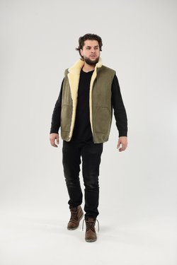 Жилет мужской из согревающей овчины