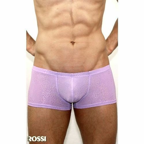 Мужские трусы боксеры в узорчатую сетку в виде змеиной чешуи Romeo Rossi Snake Lilac Boxer