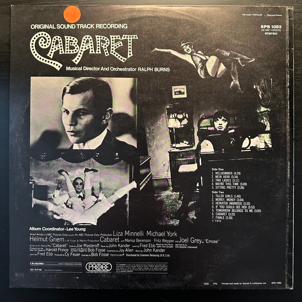 Cabaret - Original Soundtrack Recording (Дания 1972г.)