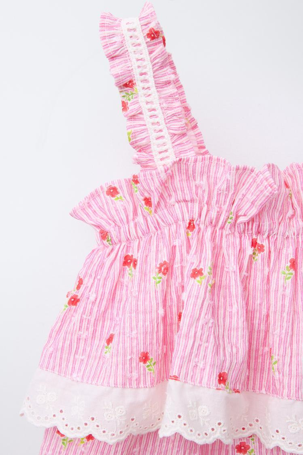 ZARA КОМБИНЕЗОН С ЦВЕТОЧНЫМ ПРИНТОМ, РОЗОВЫЙ