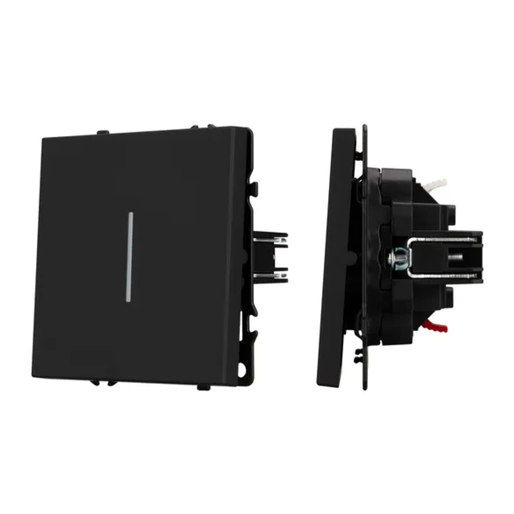 Механизм выключателя одноклавишный непроходной LED SWT-NOBE-MK01-SFPL-L-BK (230V, 10A) (Arlight, -) 054258
