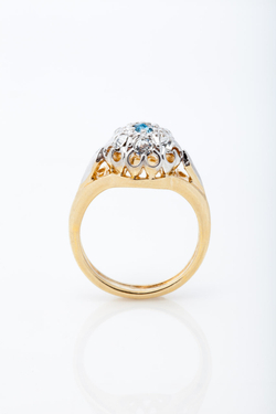 "Малинка" кольцо в золотом покрытии из коллекции "Леди" от Jenavi