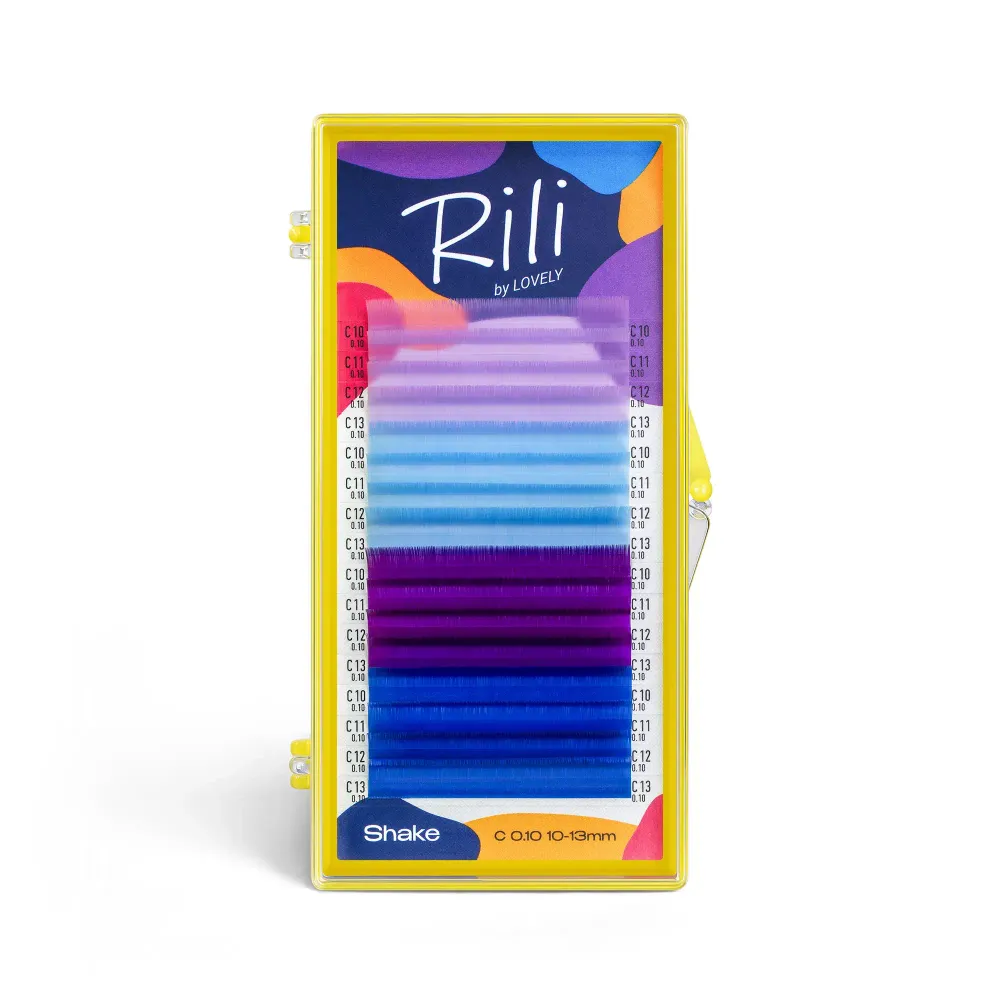 Ресницы цветные Rili Shake Indigo MIX 16 линий
