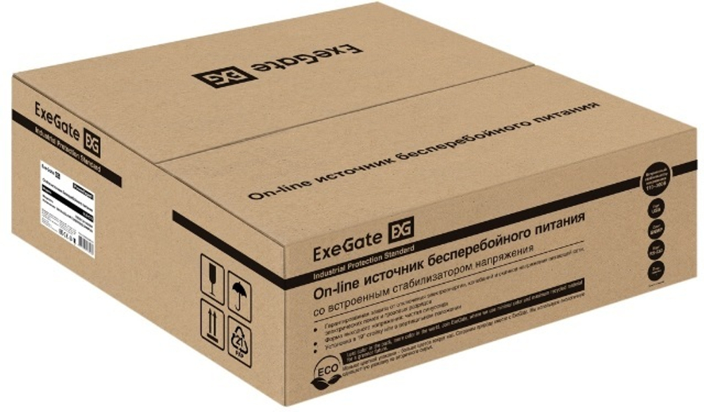 Источник бесперебойного питания  Exegate PowerExpert ULS-575-10kVA.LCD.AVR.T.USB.RS232.SNMP.2U